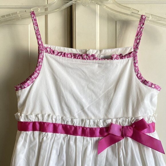 Savannah Girl’s Size 6 White Pink Sundress Easter Summer Spring  Dress New - Picture 4 of 9